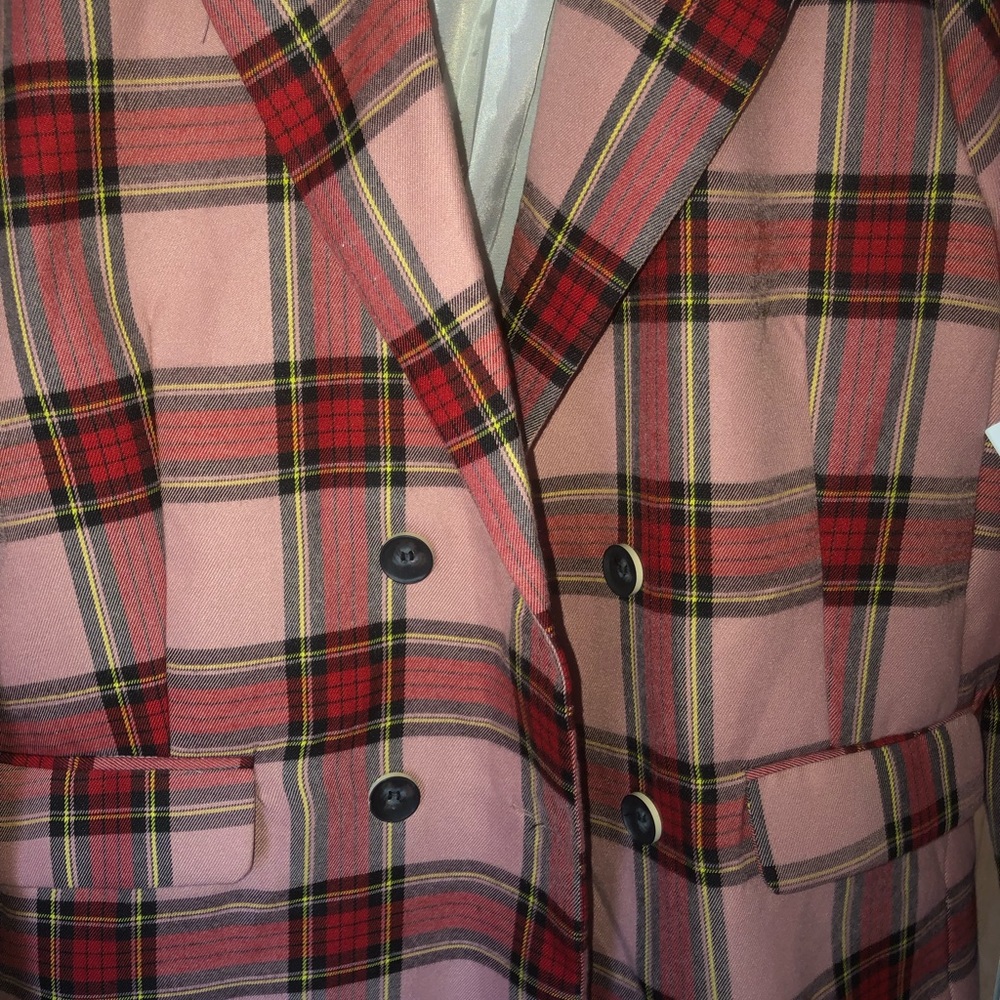 Charlotte Russe “Say What” Plaid Blazer